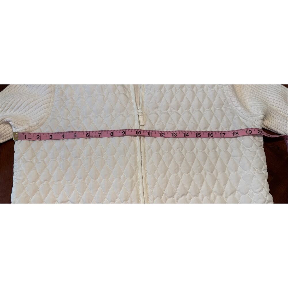 For Cynthia Women's Size XL Winter White Puffer Jacket Cardigan Long Sleeve - Picture 13 of 14